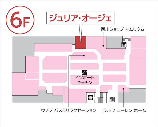 ジュリア・オージェ 大和香林坊店 館内図